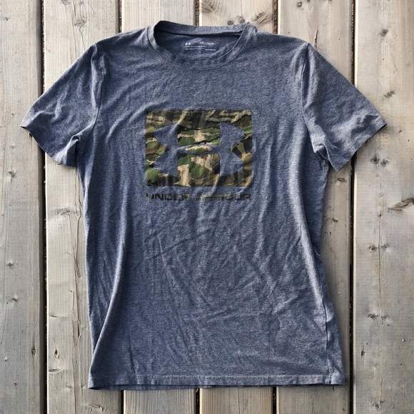 Under Armour Boy’s Camo Logo Short Sleeve Tee - Picture 1 of 7